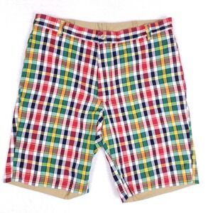 Cremieux Shorts Arnold Reversible Madras Preppy 35 Multicolor Summer Coastal